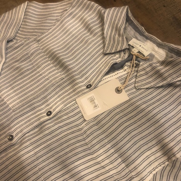 Lucky Brand NWT Striped Button Down - Picture 8 of 8